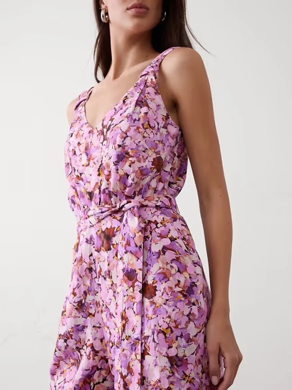 Banana Republic Linen Blend Pink Floral V-Neck Wide-Leg Jumpsuit Size XL NWT